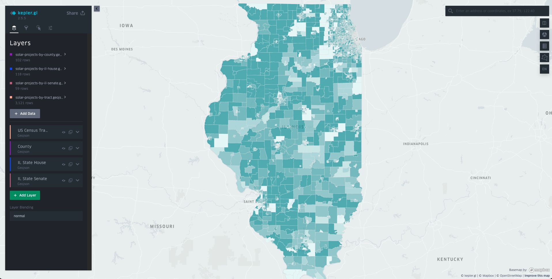 IL Solar Map